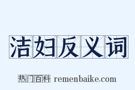 洁妇反义词是什么意思的图片